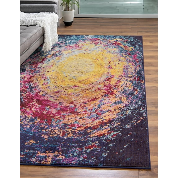 Unique Loom Estrella Collection Area Rug - Rome (9' x 12' 2" Rectangle Multi/Brown)