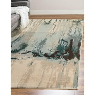 Unique Loom Athens Collection Area Rug - Modern (8' Round Beige and ...