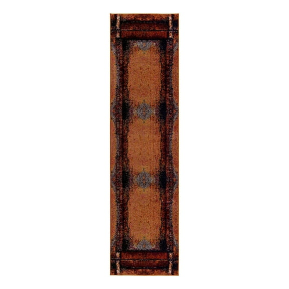 Unique Loom Estrella Collection Area Rug - Selene (2' 7" x 10' Runner Orange/Black)
