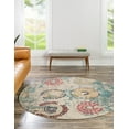 thumbnail image 1 of Unique Loom Estrella Collection Area Rug - Sierra (8' Round Beige/Green), 1 of 7