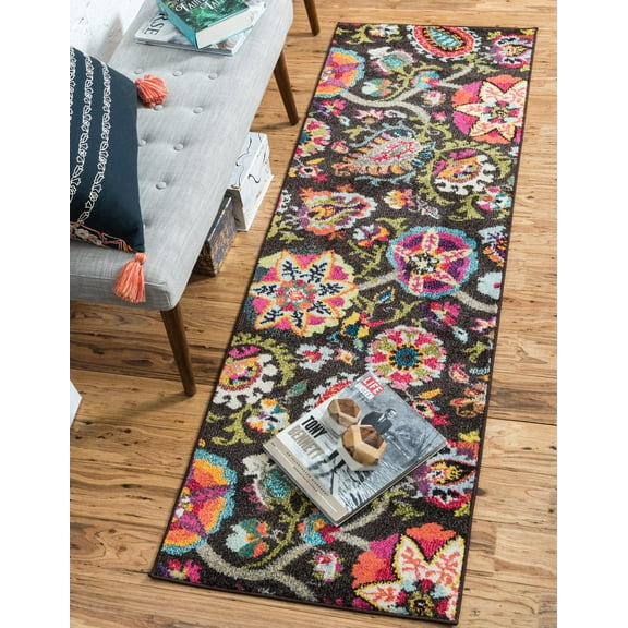 Unique Loom Estrella Collection Area Rug - Tuscany (2' 2" x 6' 9" Runner Brown/Orange)