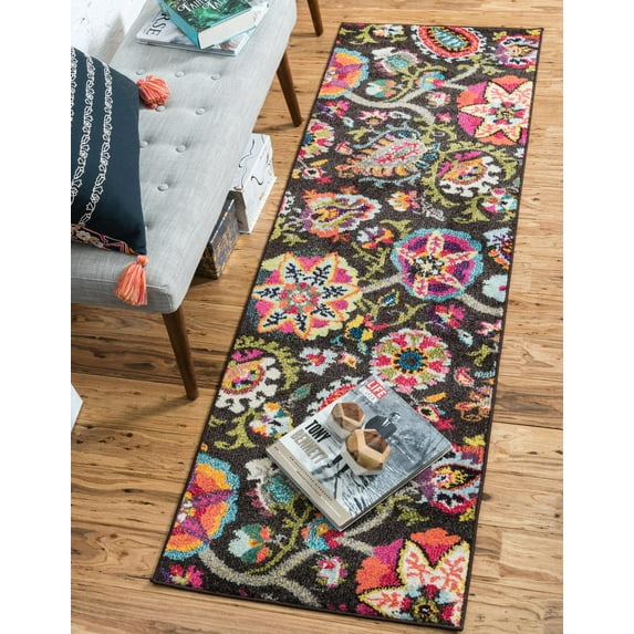 Unique Loom Estrella Collection Area Rug - Tuscany (2' 2" x 6' 9" Runner Brown/Orange)