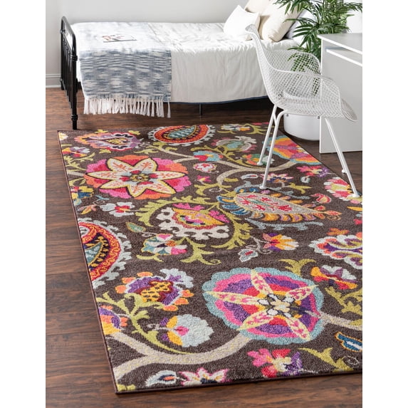 Unique Loom Estrella Collection Area Rug - Tuscany (3' 3" x 5' 3" Rectangle Brown/Orange)