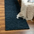 thumbnail image 1 of Unique Loom Everyday Shag Collection Area Rug - Solid (2' 6" x 16' 5" Runner Navy Blue), 1 of 6