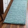 thumbnail image 1 of Unique Loom Everyday Shag Collection Area Rug - Solid (2' 6" x 16' 5" Runner Turquoise), 1 of 5