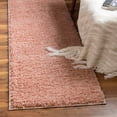 thumbnail image 1 of Unique Loom Everyday Shag Collection Area Rug - Solid (2' 6" x 19' 8" Runner Rose Pink), 1 of 5
