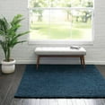 thumbnail image 1 of Unique Loom Everyday Shag Collection Area Rug - Solid (3' 3" Square Navy Blue), 1 of 6