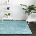 thumbnail image 1 of Unique Loom Everyday Shag Collection Area Rug - Solid (3' 3" Square Turquoise), 1 of 5