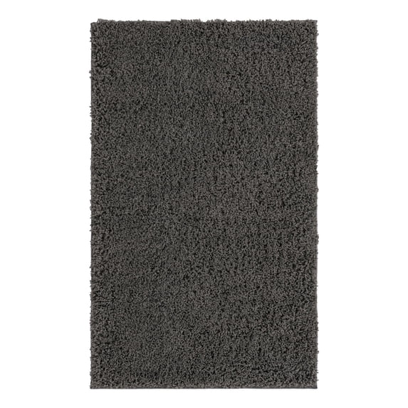 Unique Loom Everyday Shag Collection Area Rug - Solid (3' 3" x 5' 3" Rectangle Dark Gray)