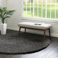 thumbnail image 1 of Unique Loom Everyday Shag Collection Area Rug - Solid (4' Round Dark Gray), 1 of 6