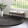 thumbnail image 1 of Unique Loom Everyday Shag Collection Area Rug - Solid (5' Round Dark Gray), 1 of 6