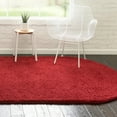 thumbnail image 1 of Unique Loom Everyday Shag Collection Area Rug - Solid (5' x 8' Oval Cherry Red), 1 of 5