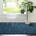 thumbnail image 1 of Unique Loom Everyday Shag Collection Area Rug - Solid (6' x 9' Rectangle Navy Blue), 1 of 6