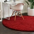 thumbnail image 1 of Unique Loom Everyday Shag Collection Area Rug - Solid (7' 10" Round Cherry Red), 1 of 5