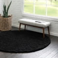 thumbnail image 1 of Unique Loom Everyday Shag Collection Area Rug - Solid (7' Round Black), 1 of 5