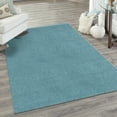 thumbnail image 1 of Unique Loom Everyday Solid Collection Area Rug - Mono (7' 10" x 11' Rectangle Aquamarine Blue), 1 of 7
