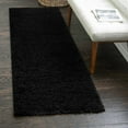 thumbnail image 1 of Unique Loom Everyday Shag Collection Area Rug - Solid (2' 6" x 13' Runner Black), 1 of 5