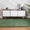 thumbnail image 1 of Unique Loom Everyday Shag Collection Area Rug - Solid (3' 3" x 5' 3" Oval Green), 1 of 7