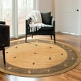 thumbnail image 1 of Unique Loom Fars Collection Area Rug - Emory (6' 1" Round Tan/Beige), 1 of 7