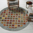 thumbnail image 1 of Unique Loom Fars Collection Area Rug - Kish (6' 1" Round Blue/Brown), 1 of 7