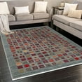 thumbnail image 1 of Unique Loom Fars Collection Area Rug - Kish (9' x 12' 2" Rectangle Blue/Brown), 1 of 7