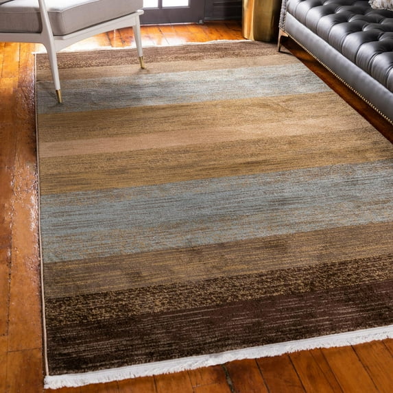 Unique Loom Fars Collection Area Rug - Manila (9' x 12' 2" Rectangle Multi/Light Brown)