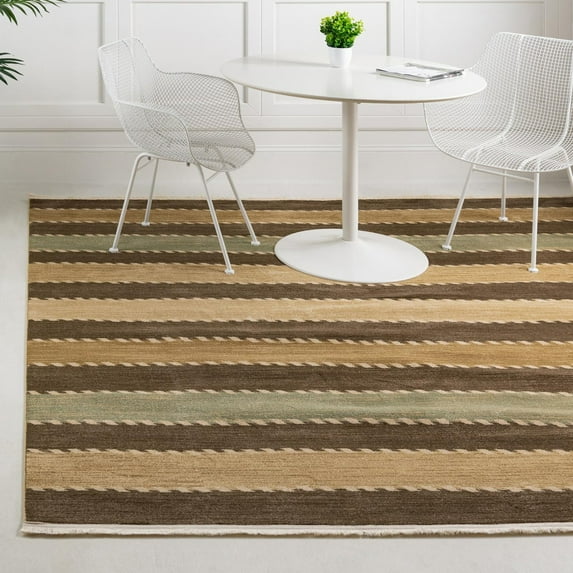 Unique Loom Fars Collection Area Rug - Monterey (8' Square Brown/Cream)