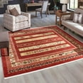 thumbnail image 1 of Unique Loom Fars Collection Area Rug - Pasadena (8' Square Rust Red/Black), 1 of 7