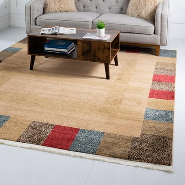 Unique Loom Fars Collection Area Rug - Siraf (8' Square Beige/Brown)