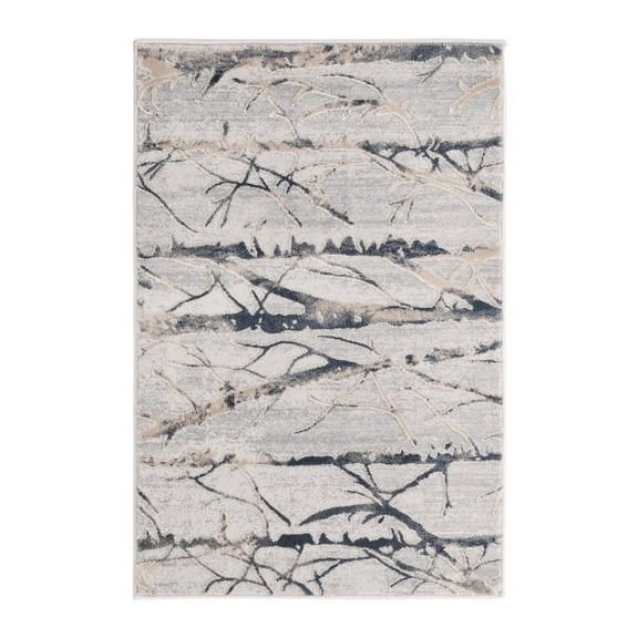 Unique Loom Finsbury Collection Area Rug - Anne (2' x 3' Rectangle Gray/Beige)