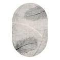 thumbnail image 1 of Unique Loom Finsbury Collection Area Rug - Camilla (5' 3" x 8' Oval Gray/Ivory), 1 of 11