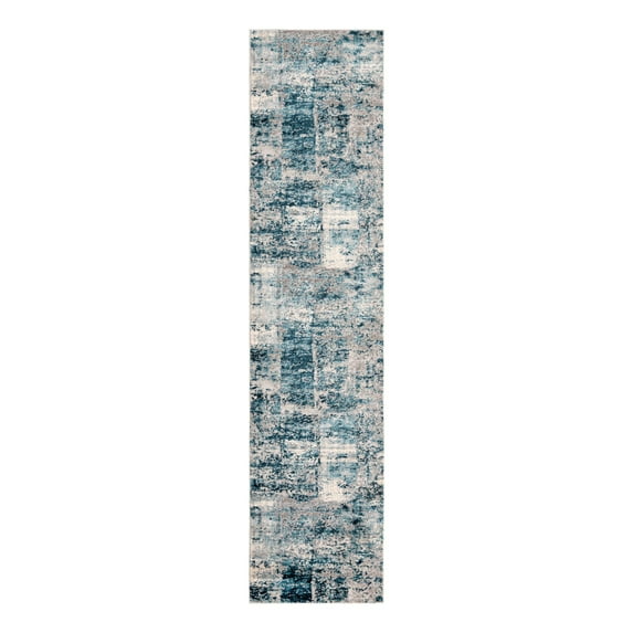 Unique Loom Finsbury Collection Area Rug - Elizabeth (2' 7" x 12' Runner Blue/Ivory)