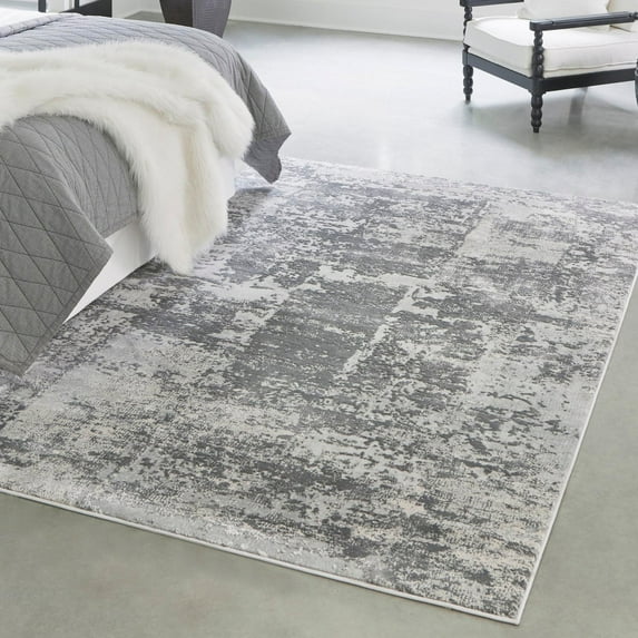 Unique Loom Finsbury Collection Area Rug - Elizabeth (6' x 9' Rectangle Gray/Ivory)