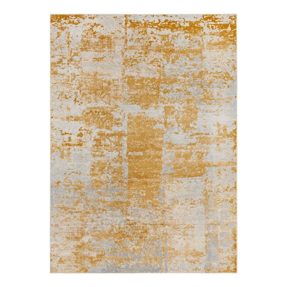 Unique Loom Finsbury Collection Area Rug - Elizabeth (7' x 10' Rectangle Yellow/Ivory)