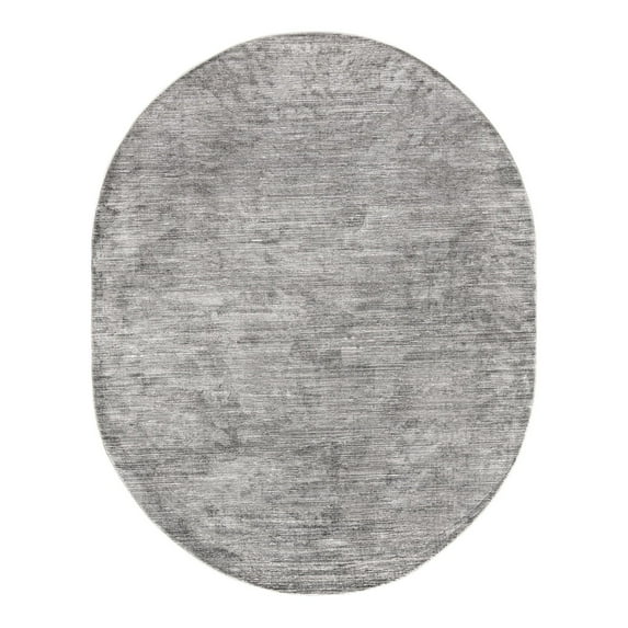 Unique Loom Finsbury Collection Area Rug - Kate (7' 10" x 10' Oval Gray/Ivory)