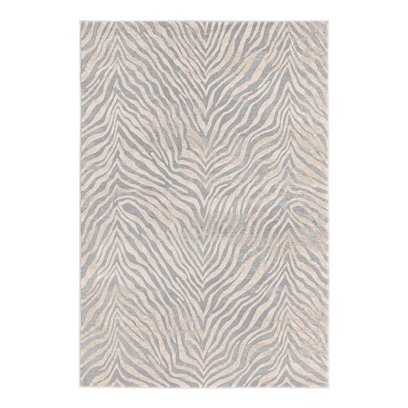 Unique Loom Finsbury Collection Area Rug - Meghan (4' x 6' Rectangle Gray and Ivory)