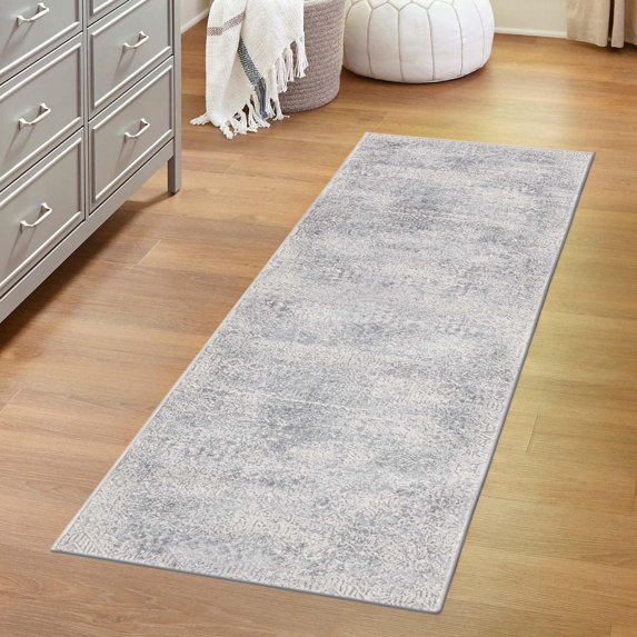 Unique Loom Finsbury Collection Area Rug - Sarah (2' x 9' 10" Runner Gray/Ivory)
