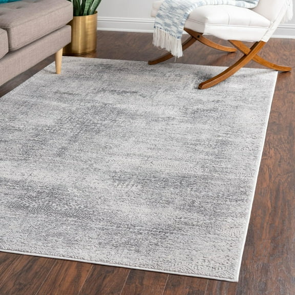 Unique Loom Finsbury Collection Area Rug - Sarah (3' 3" x 5' 3" Rectangle Gray/Ivory)