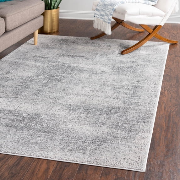Unique Loom Finsbury Collection Area Rug - Sarah (7' x 10' Rectangle Gray/Ivory)