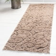 thumbnail image 1 of Unique Loom Floral Shag Collection Area Rug - Carved (2' 7" x 10' Runner Light Brown), 1 of 7