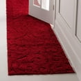 thumbnail image 1 of Unique Loom Floral Shag Collection Area Rug - Carved (2' x 6' 7" Runner Red), 1 of 7