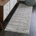 thumbnail image 1 of Unique Loom Floral Shag Collection Area Rug - Carved (2' x 6' 9" Runner Light Gray), 1 of 7