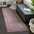 thumbnail image 1 of Unique Loom Floral Shag Collection Area Rug - Carved (2' x 6' 9" Runner Violet), 1 of 7