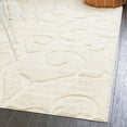thumbnail image 1 of Unique Loom Floral Shag Collection Area Rug - Carved (5' 1" x 8' Rectangle Ivory), 1 of 7