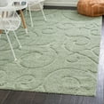 thumbnail image 1 of Unique Loom Floral Shag Collection Area Rug - Carved (8' x 10' Rectangle Green), 1 of 7