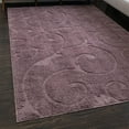 thumbnail image 1 of Unique Loom Floral Shag Collection Area Rug - Carved (8' x 10' Rectangle Violet), 1 of 7