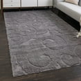 thumbnail image 1 of Unique Loom Floral Shag Collection Area Rug - Carved (9' x 12' 2" Rectangle Dark Gray), 1 of 7