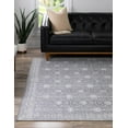 thumbnail image 1 of Unique Loom Timeless Collection Area Rug - Florence (7' 6" Square Gray/Ivory), 1 of 6