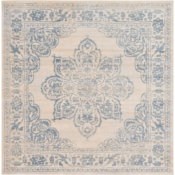 Unique Loom Fremont Paris Rug , 8' 0" x 8' 0" ,Beige
