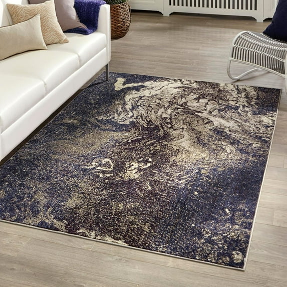 Unique Loom Haerfest Collection Area Rug - French Roast (9' x 12' Rectangle Gray/Purple)